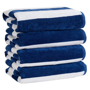 navy blue patterned bath towels